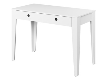 Schreibtisch klein mit 2 Schubladen KONO Weiß