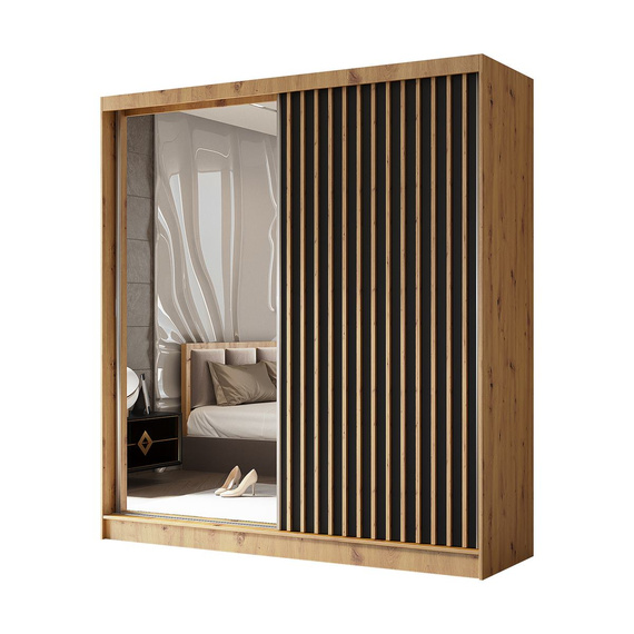 Kleiderschrank VENTURA mit Lamellen Artisan