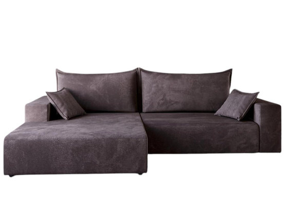 Ecksofa mit Schlaffunktion L Form Braun ARNO