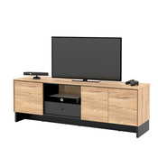 PORTO,  TV Tisch, Modern Wohnzimmer, Breite: 163 cm, Farbe: eiche