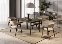 Design Esstisch Holz skandinavisch Eiche dunkel PAPHO