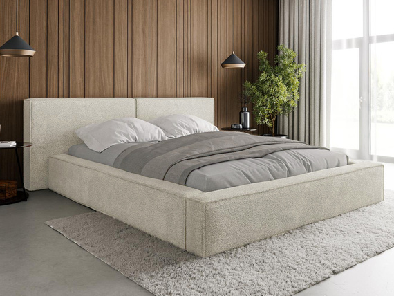 Komfort Polsterbett 160x200 Hellbeige GAVINS