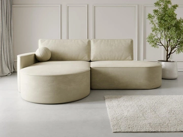 Ottomane Links \ Velvet \ Creme