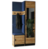 Garderoben-Set MALTI Eiche Craft + Blau