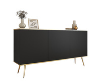 Kommode im Glamour Design POLO Schwarz