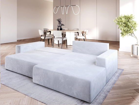 Modernes Ecksofa Olivgrün 240 cm breit mit Schlaffunktion ARNO 
