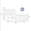 Modernes Boxspringbett mit Bettkasten Blau 140x200 MIAMI ll