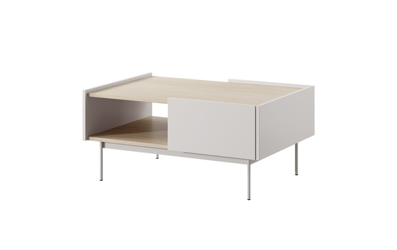 Couchtisch mit 2 Schubladen Eiche Linea+Kaschmir