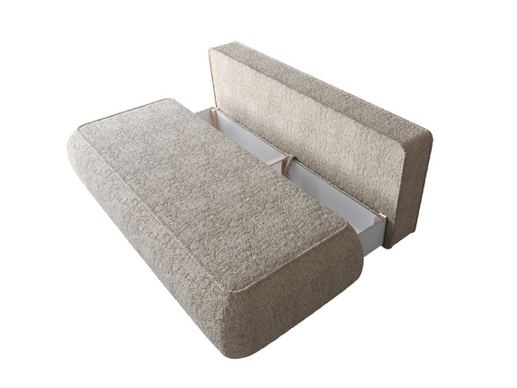 Bequeme Sofa mit Schlaffunktion BELLS Hellbeige