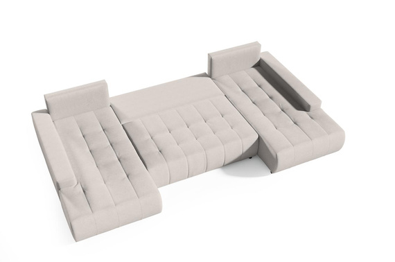 Großes Ecksofa in U-Form für Wohnzimmer MONA Beige