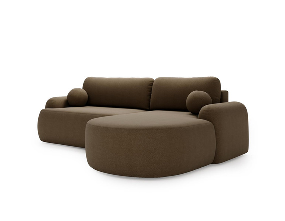 Luxuriöse Ecksofa L Form OLIO Braun