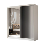 Kleiderschrank VENTURA mit Lamellen Weiß