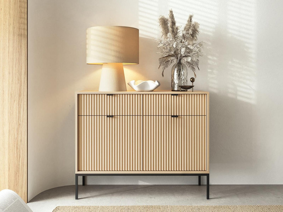 2-türige Kommode mit schwarzen beinen NANCY