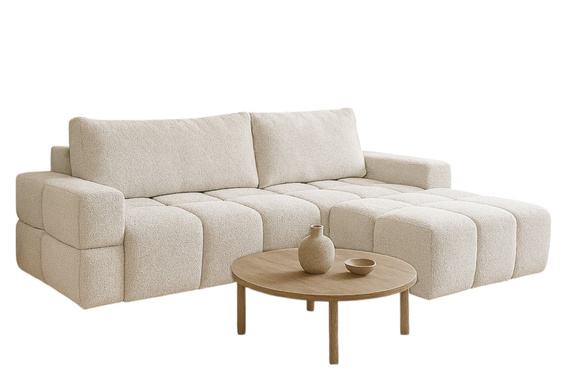 Ecksofa L-Form Hellbeige 