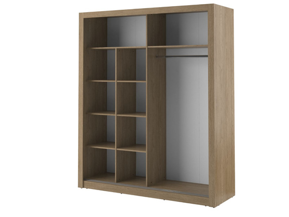 Schwebetürenschrank mit Spiegel ARTI 08 Eiche Shetland
