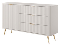 Kommode mit drei Schubladen und Drehtür GLAMOUR BELLO Beige