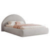 Polsterbett mit rundes Kopfteil Grau 180x200 