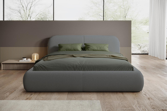 Doppelbett Premium Polsterung 140x200 Graphit
