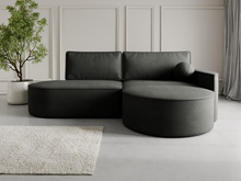 Exklusives Ecksofa L Graphit MORENO