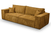 Schlafsofa mit Bettkasten und Cordstoff MONA Gelb