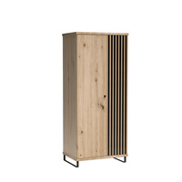 Kleiderschrank BORDO mit Lamellen und Beinen Eiche Artisan
