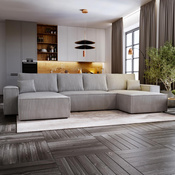 Ecksofa U-Form MALAG Grau