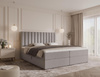 Elegant Boxspringbett mit topper 180x200 grau boucle MEL