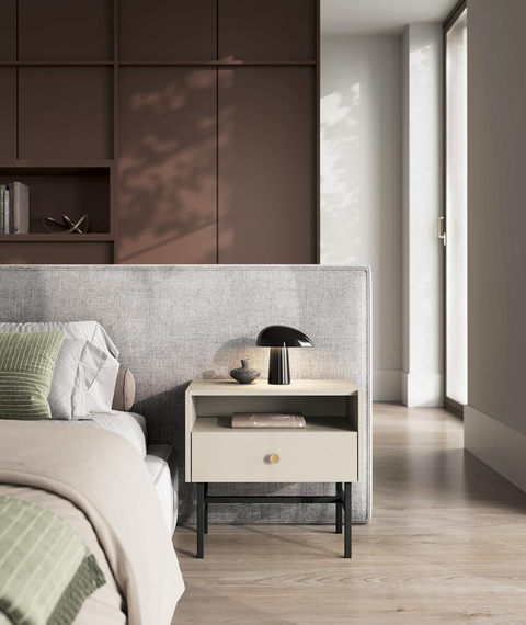 Nachttisch mit Schublade Beige DAVS