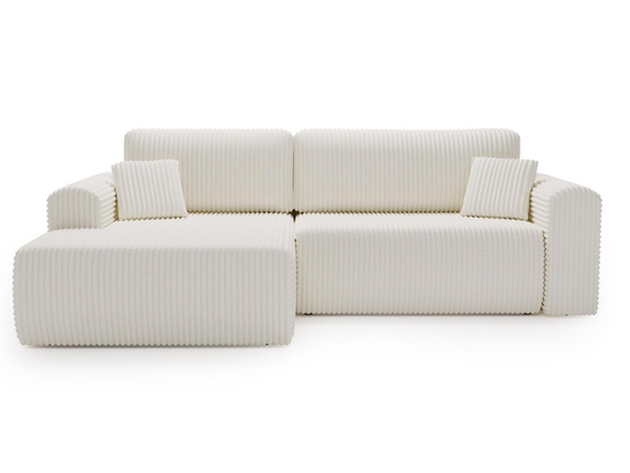 Cordstoff Ecksofa modern Creme