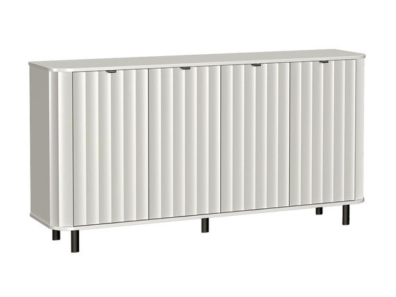 Kommode mit 4 Türen Ideal für ein modernes Interieur Weiß STYLS
