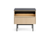 Nachttisch Eiche vicenza modern mit Schublade und gerillter Front OMBIS
