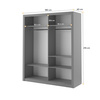 Mehrweckschrank mit Spiegel ARTI 03 Grau