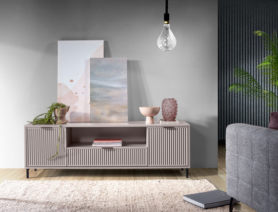TV-Tisch VIVAS mit 2 Türen Caschmir