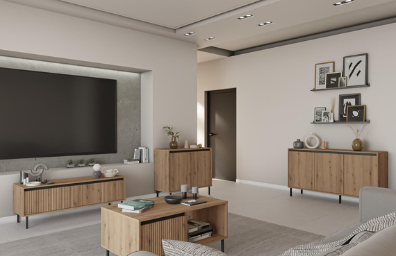 TV-Möbel mit Laminatfront eiche evoke Ciao