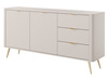 Kommode mit drei Schubladen und zwei Drehtüren BELLO Beige