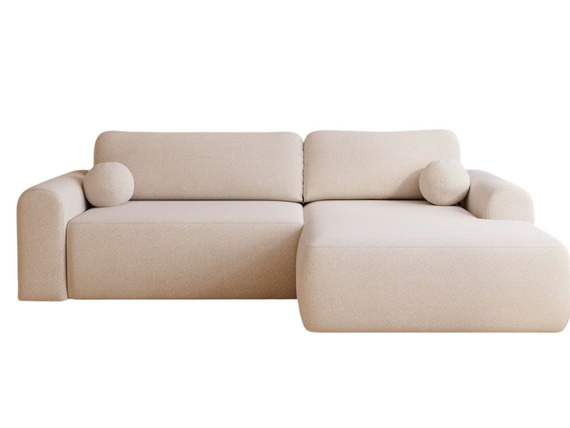 Design Ecksofa in modernem stil creme rechts AURA