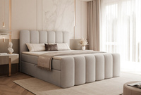 Boxspringbett BUBBLE Komfortabel Velvet 180x200 Grau