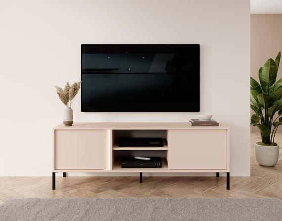 TV-Schrank Beige mit LED-Beleuchtung NINA