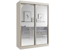 Praktischer Kleiderschrank mit Spiegel 150 Breit Kaschmir LUCY