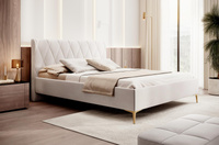 Polsterbett ohne Bettkasten HILT Creme