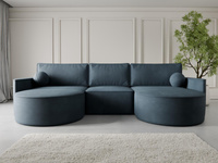 Komfortables Ecksofa U Form OLIO Blau