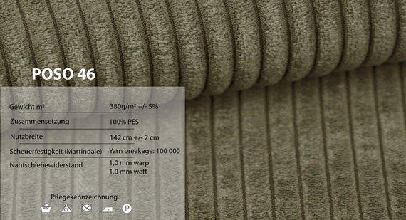 Schlafsofa klein 145 cm breite LEO Olivgrün