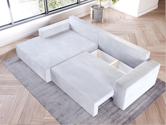 Design Ecksofa L Form Beige ARNO