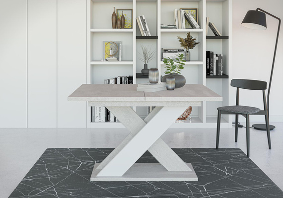 Esstische Modern AMI Beton+Weiß