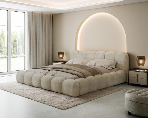 Doppelbett Beige 140x200 ERMS