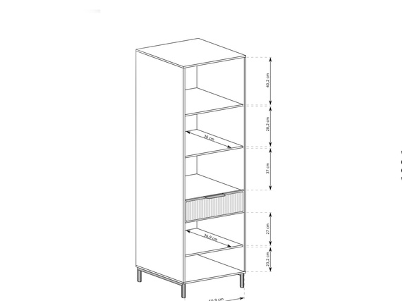 Standvitrine mit Schublade VIIVAS Grün