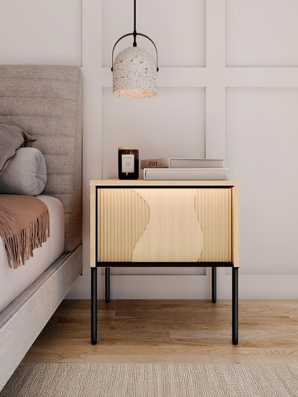 Nachtkommode für Schlafzimmermit mit Schublade WAVE