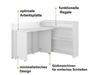 Schreibtisch Work Concept , Klappbarer Schreibtisch,multifunktionales Sideboard