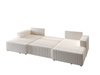 Modern Ecksofa U-form 330cm Breite Hellgrau