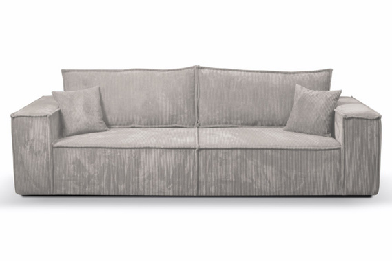 Schlafsofa mit Bettkasten und Cordstoff MONA Beige